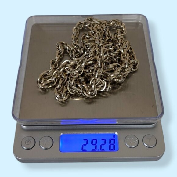 Vintage Light Rose Gold Textured Rope Chain - Picture 4 of 5